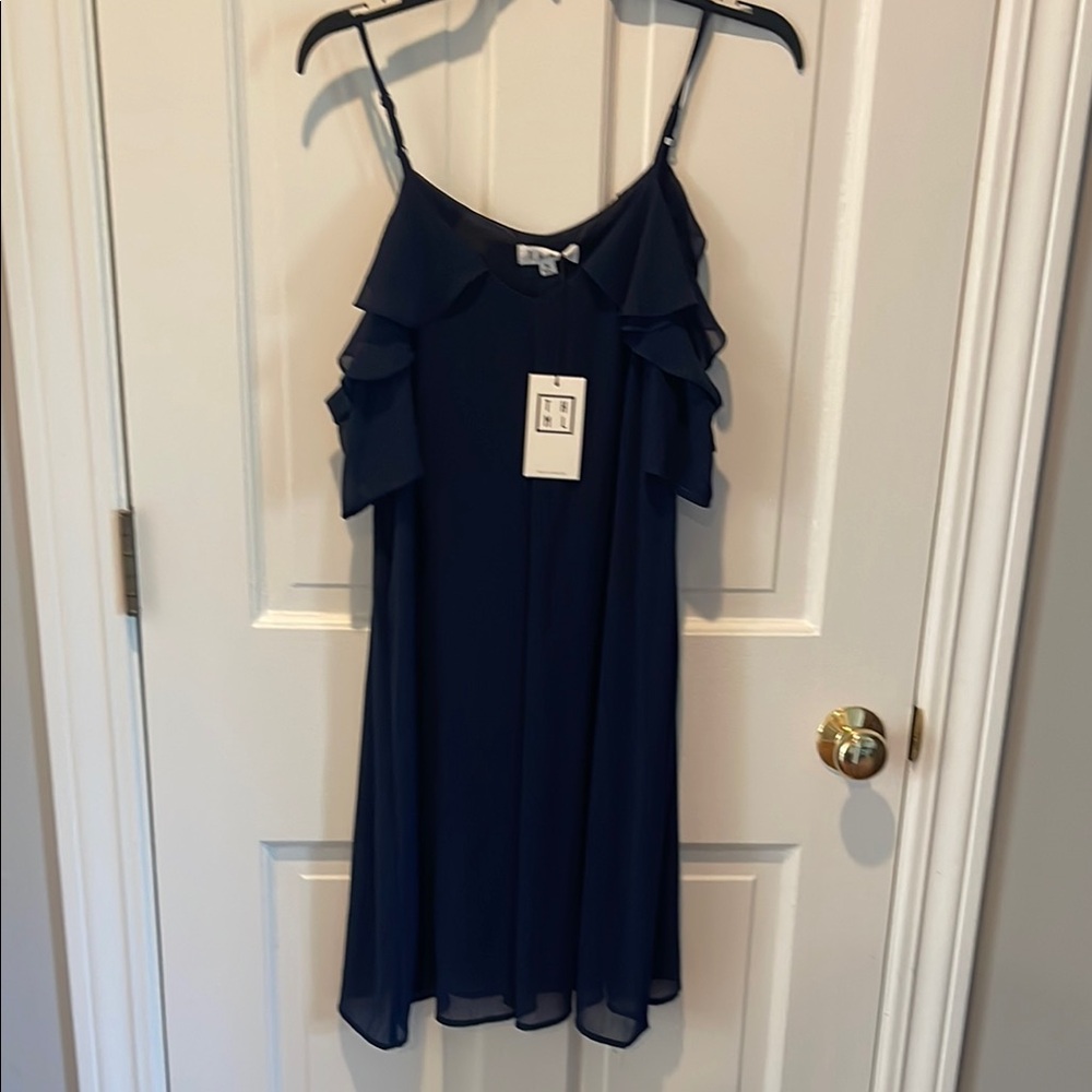 THML Navy Blue Ruffle Dress